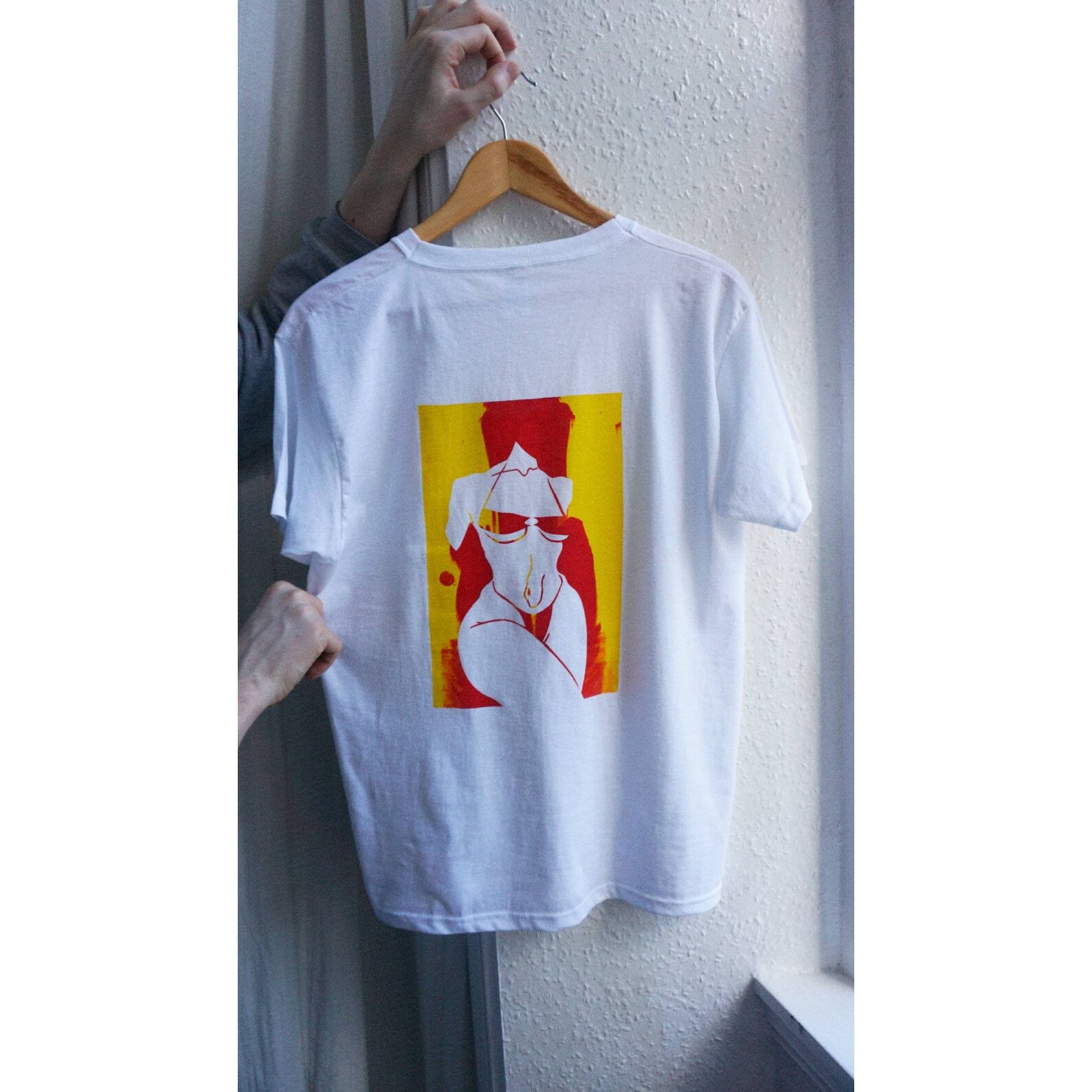 Unisex hand-printed t-shirt | Etsy