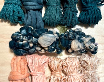 Destash Fiber Pack | Weaving Supplies | Fibre Yarn Bundle | Macraweave | macrame | handspun Art yarn