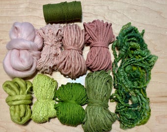 Handspun Fiber Yarn Bundle | Chunky Wool, Macrame, Tapestry