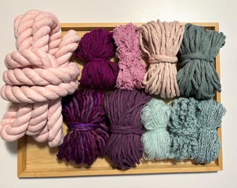 Destash Fiber Pack | Weaving Supplies | Fibre Yarn Bundle | Macraweave | Tapestry Yarn | 15