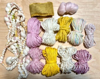 Destash Fiber Pack | Weaving Supplies | Fibre Yarn Bundle | Macraweave | macrame | handspun Art yarn