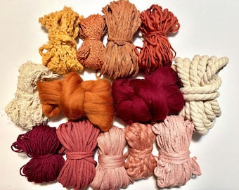 Destash Fiber Pack | Weaving Supplies | Fibre Yarn Bundle | Macraweave | Tapestry Yarn | 17