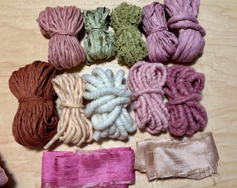 Destash Fiber Pack | Weaving Supplies | Fibre Yarn Bundle | Macraweave | Tapestry Yarn