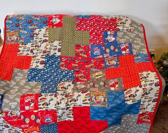 Handmade Quilt | Lap Quilt | Hot Wheels | Sewn Blanket