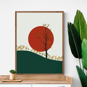 Boho Wall Art, Tropical Art Print, Printable Wall Art, Minimalistic Art Prints, Boho Digital Download, Home decor print, Kids room print