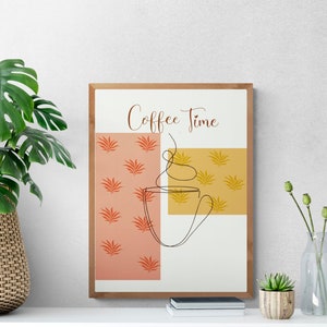 Coffee Sign, Coffee Sign for Kitchen, Coffee Sign Decor, Kitchen Coffee, Coffee Time Sign, Kitchen Wall Decor, Boho Art