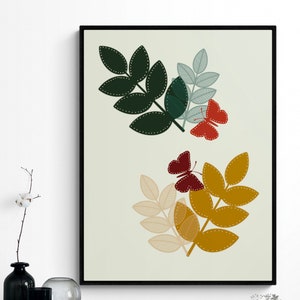 Boho Wall Art, Tropical Art Print, Printable Wall Art, Minimalistic Art Prints, Boho Digital Download, Home decor print, Kids room print