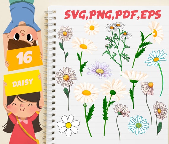 Download Daisy Svg Bundle Flower Svg Daisy Cut File Floral Svg Etsy