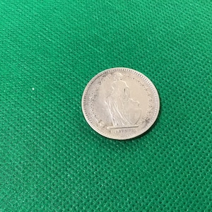 Schweiz 1920 B Silber 2 Franken Münze.