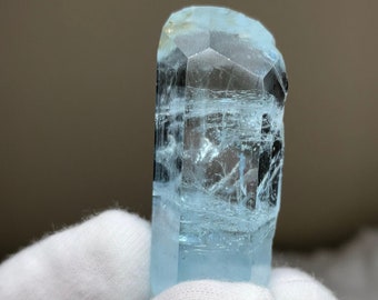 133.3 Carat Aquamarine - Etched Natural Diamond Cut Termination