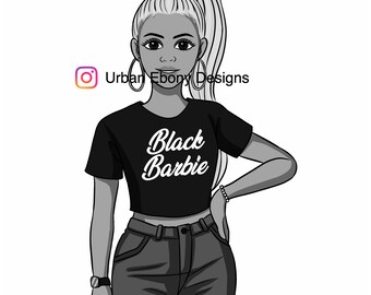 Download Black Barbie Svg Etsy