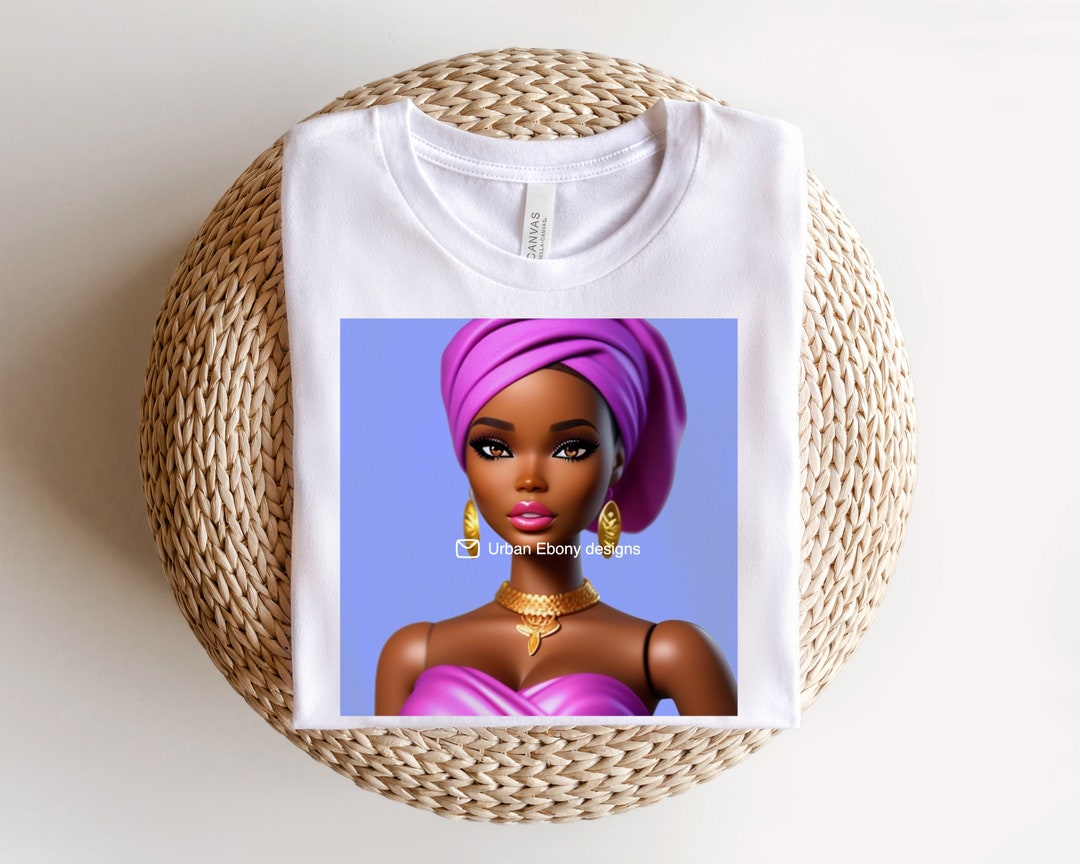 Melanin Doll Tshirt Head Wrap Royalty Urban Ebony Designs Etsy