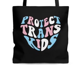 Protect Trans Kids Tote Bag Aesthetic Protect Trans Youth Aesthetic Tote Bag Trendy Tote Bag Trans Rights Heart Tote Bag Support Trans Kids