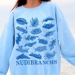 Nudibranch Ocean Sweatshirt Sea Slug Ocean Animal Shirt Snail Sweatshirt Snail Shirt Marine Shirt Ecology Shirt Save the Ocean Coconut Girl
