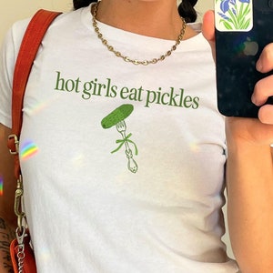 Pickle Baby Tee Coquette Baby Tee 90s Baby Tee Pickles Shirt Pickle Shirt Dill Pickle Vegan Shirt Vegetable Shirt Funny Foodie Shirt