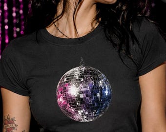 Disco Ball Subtle Bi Pride Baby Tee Disco Ball Shirt Bi Pride Shirt Queer Shirt Nonbinary Shirt Sapphic Shirt Bisexual Shirt Bisexual Gifts