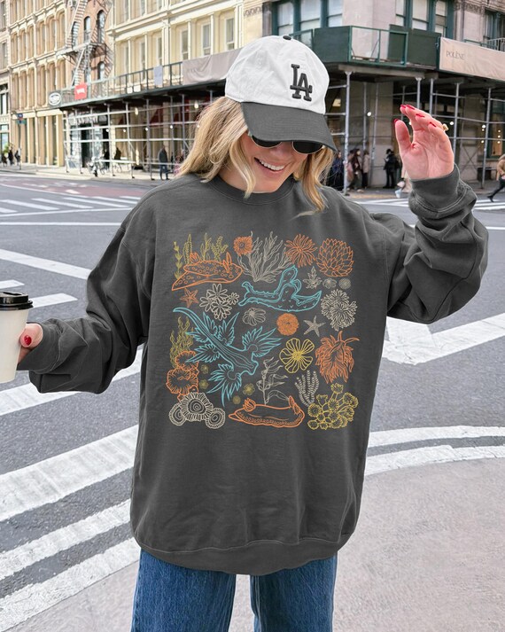 Nudibranch Crewneck Sea Slug Ocean Sweatshirt Glaucus Atlanticus Snail Sweatshirt Oceancore Sweater Ocean Inspired Style Preppy Stuff