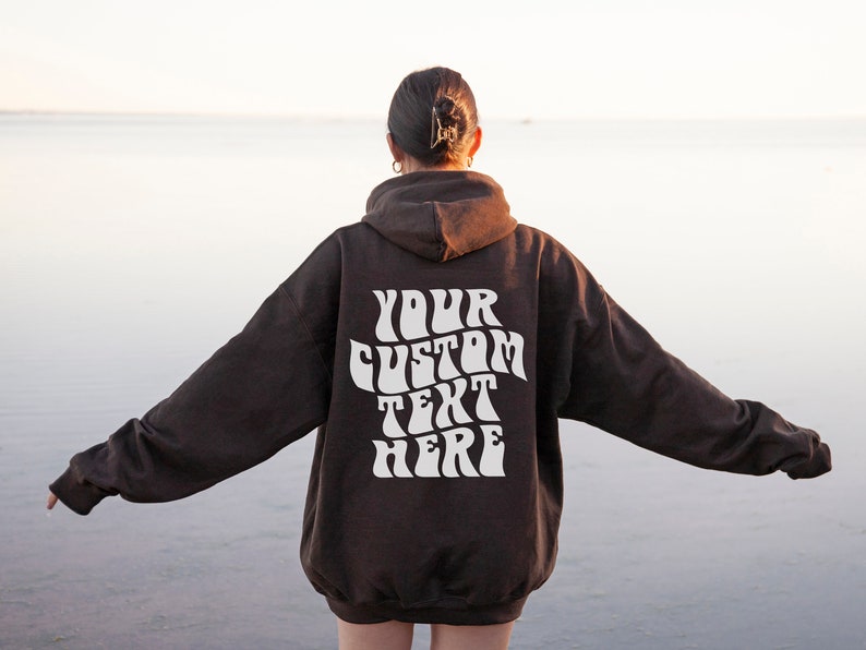 Your Text Here Custom Hoodie Custom Crewneck Trendy Crewneck Trendy Hoodies Preppy Sweatshirt Sorority Sweatshirt Aesthetic Hoodie Y2k image 2