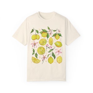Lemon Shirt Comfort Colors Citrus Shirt Lemon Outfit Fruit Shirt Cottage Core Clothes Granola Girl Tomato Girl Veggies Shirt Earth Day Shirt Ivory