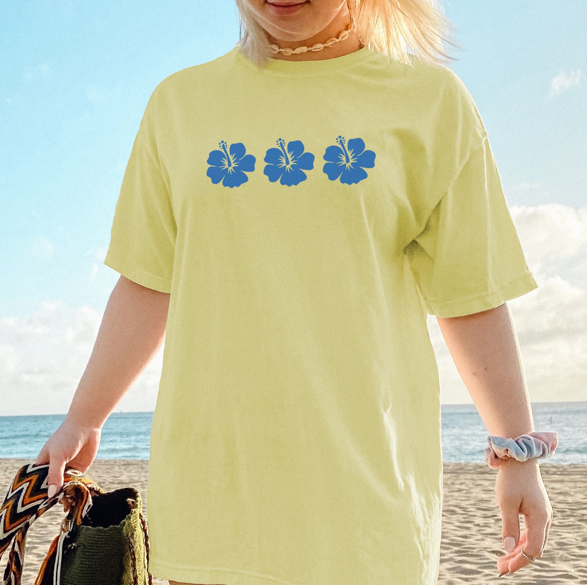 Hibiscus Shirt Oversized Tshirt Aesthetic Clothing Hawaiian | Etsy