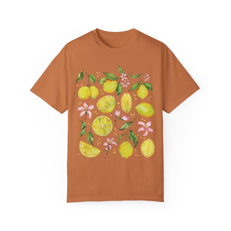 Lemon Shirt Comfort Colors Citrus Shirt Lemon Outfit Fruit Shirt Cottage Core Clothes Granola Girl Tomato Girl Veggies Shirt Earth Day Shirt Yam