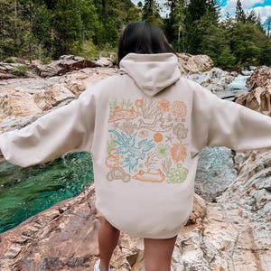 Nudibranch Hoodie Sea Slug Ocean Animal Shirt Snail Sweatshirt Beachy Hoodies Coconut Girl Clothes Ecology Shirt Granola Girl Salty Granola Sand