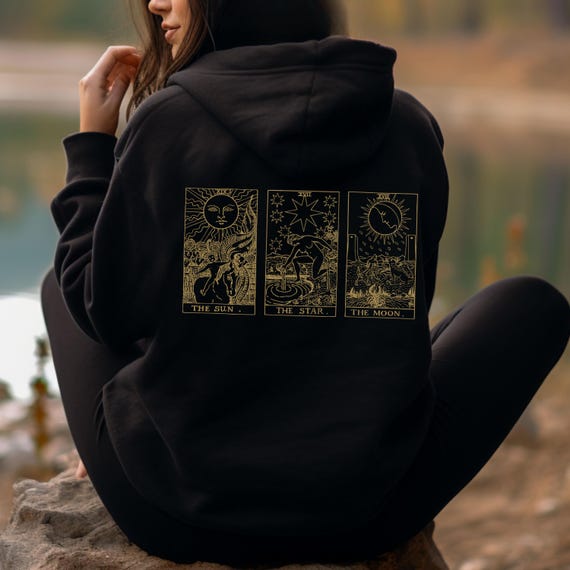 Tarot Hoodie Tarot Card Shirt Witchy Stuff Vintage Tarot Goth Clothes Wiccan Gifts Alt Clothing Celestial Hoodie Whimsigoth Clothing Wicca