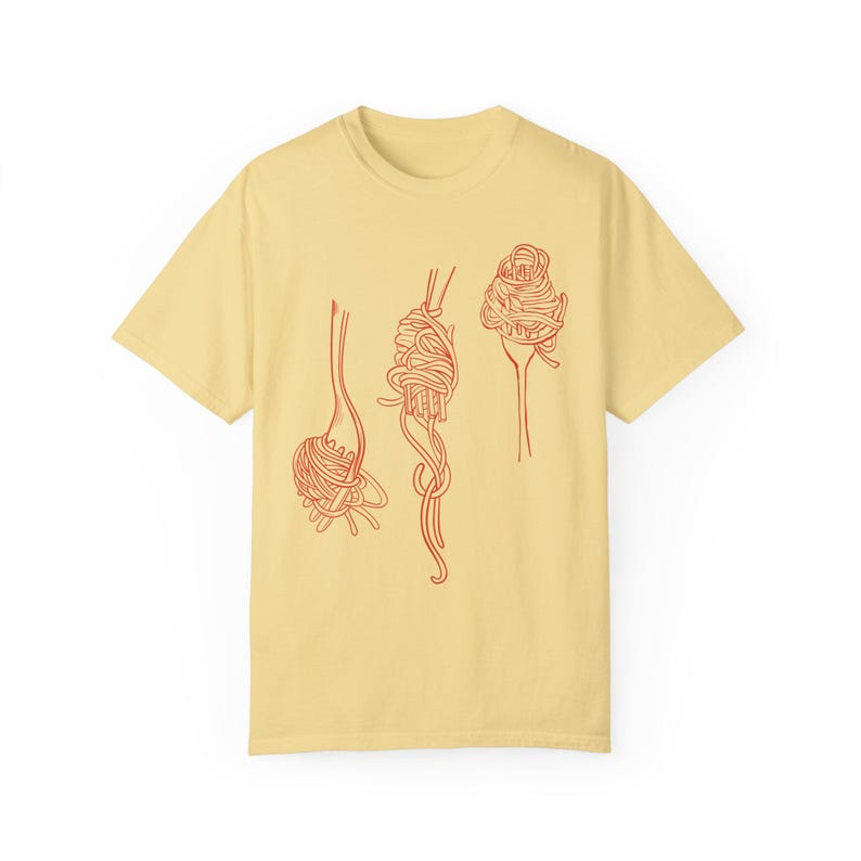 Pasta Shirt Komfortfarben Spaghetti Shirt Italienisches Shirt Italia Shirt Tomate Mädchen Ästhetik La Dolce Vita Ciao Bella Koch Shirt Vegan Shirt Butter