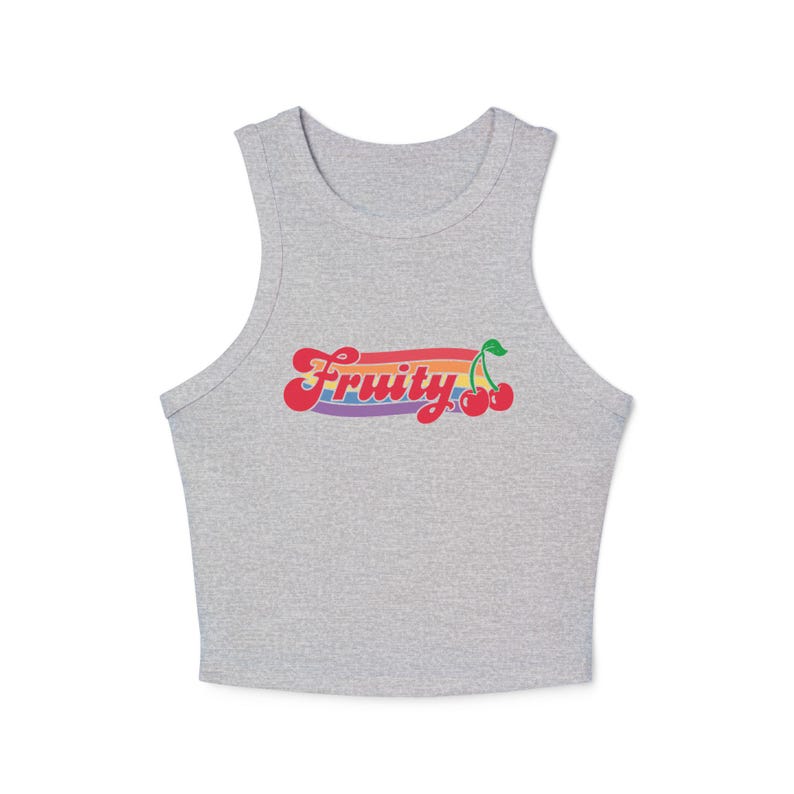 Fruity Tank Top Pride Tank Top Non Binary Shirt Sapphic Shirt Nonbinary Shirt Bisexual Shirt Bi Pride Queer Shirt Cherry Tshirt LGBT Shirt Athletic Heather