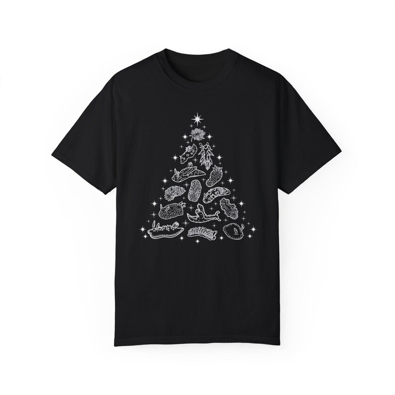 Nudibranchs Shirt Christmas Shirt Comfort Colors Sea Slug Snail Shirt Ocean Animal Shirt Ecology Shirt Deep Sea Shirt Salty Granola Preppy Black
