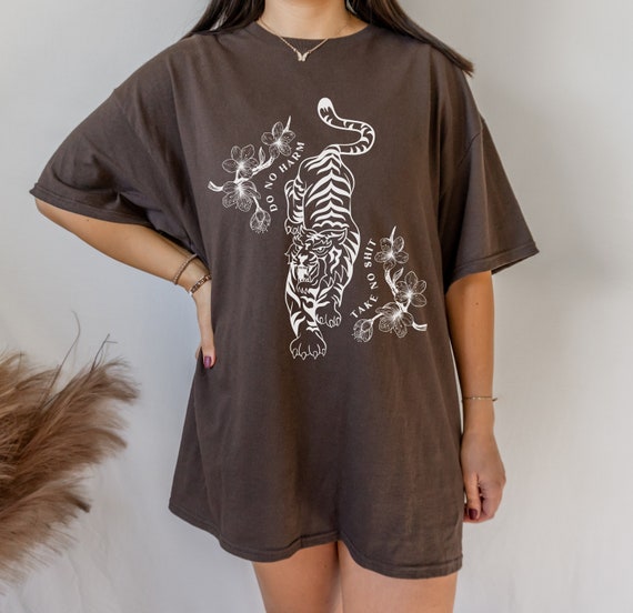 Weg huis tuberculose pijn doen Vintage Tiger Shirt Oversized Tshirt Alt Kleding Tiger Graphic - Etsy België