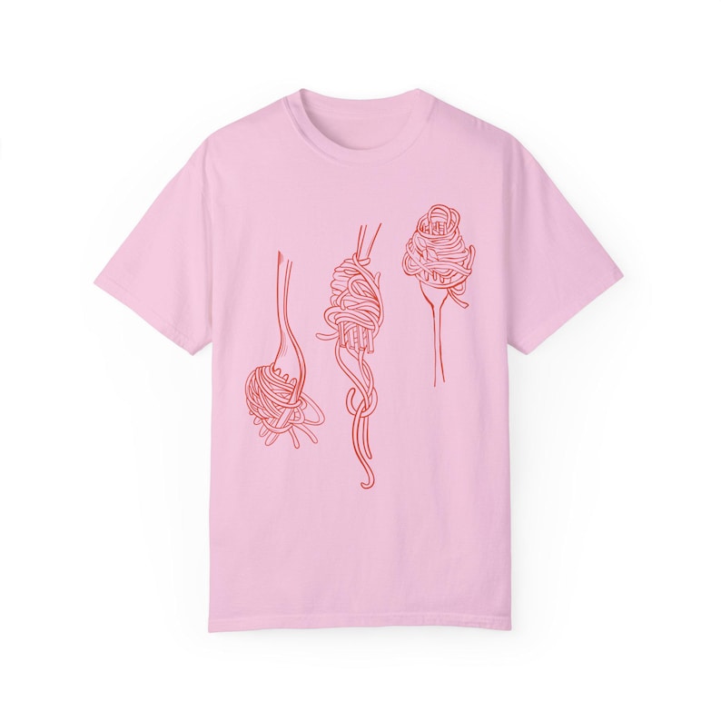 Pasta Shirt Komfortfarben Spaghetti Shirt Italienisches Shirt Italia Shirt Tomate Mädchen Ästhetik La Dolce Vita Ciao Bella Koch Shirt Vegan Shirt Blossom
