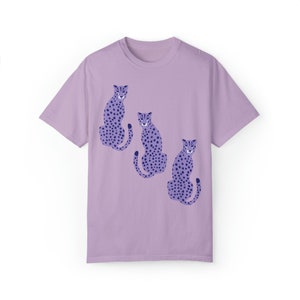 Leopard Shirt Komfort Farben Tiger Shirt Y2k Shirt Preppy Kleidung Jugendliche ästhetische Kleidung Teen Girl Shirt Preppy Sachen Teenager-Mädchen Geschenke Orchid