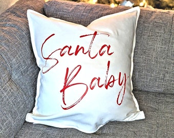 Santa Baby Pillow Etsy