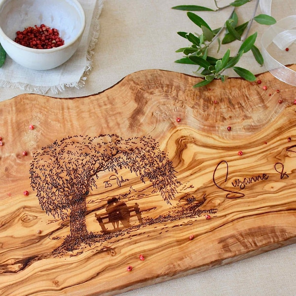 wedding Gift, Silver Anniversary, Custom Cutting Board, Christmas Gift, Love Gift