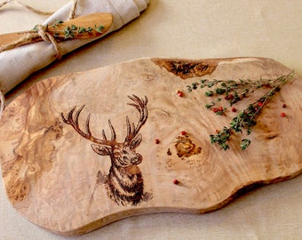 nature lovers gift,personalized olive wood cutting board, cheese board, wood chopping board,camper, walkers gift