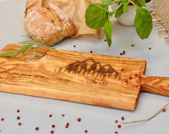 Personalized Olive Wood Cutting Board | Custom Engraved | Wedding Birthday Housewarming Gift | Serving Board