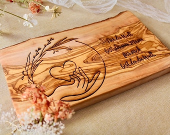 Mother's Day gift, breakfast board personalized, personalized cutting board, olive wood, gift for mom,