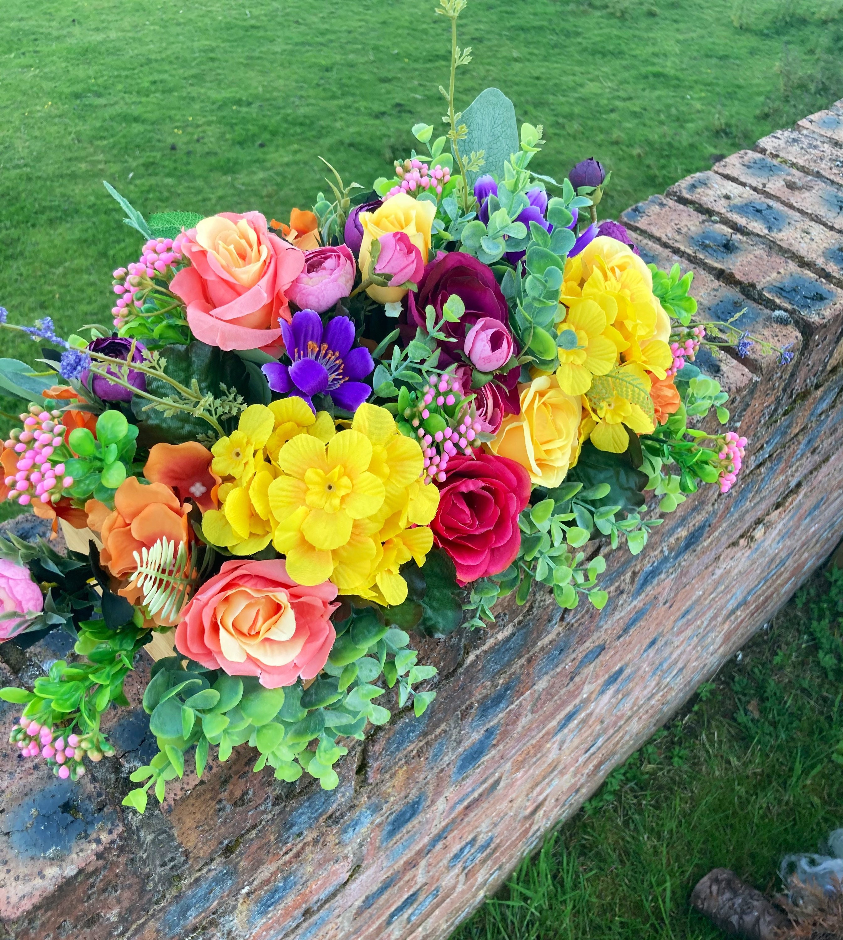 Stunning flower filled window box/ window flower/ faux flower Etsy