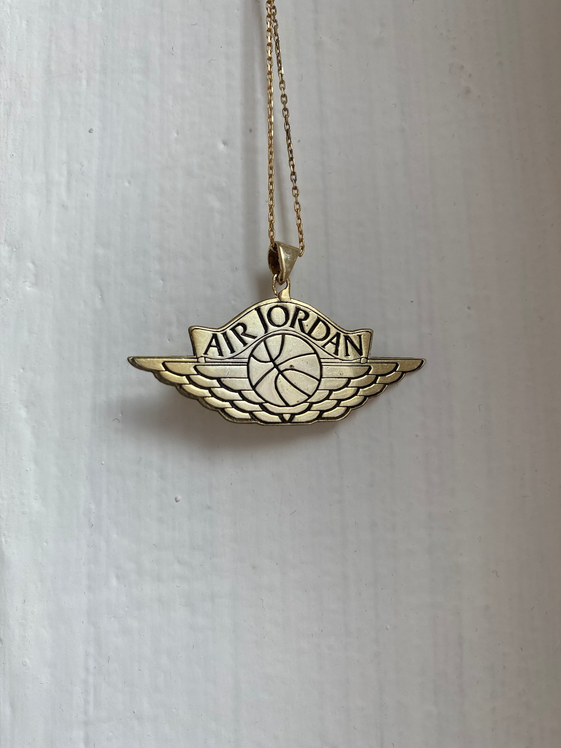 925 sterling silver air jordan logo pendant necklace Etsy