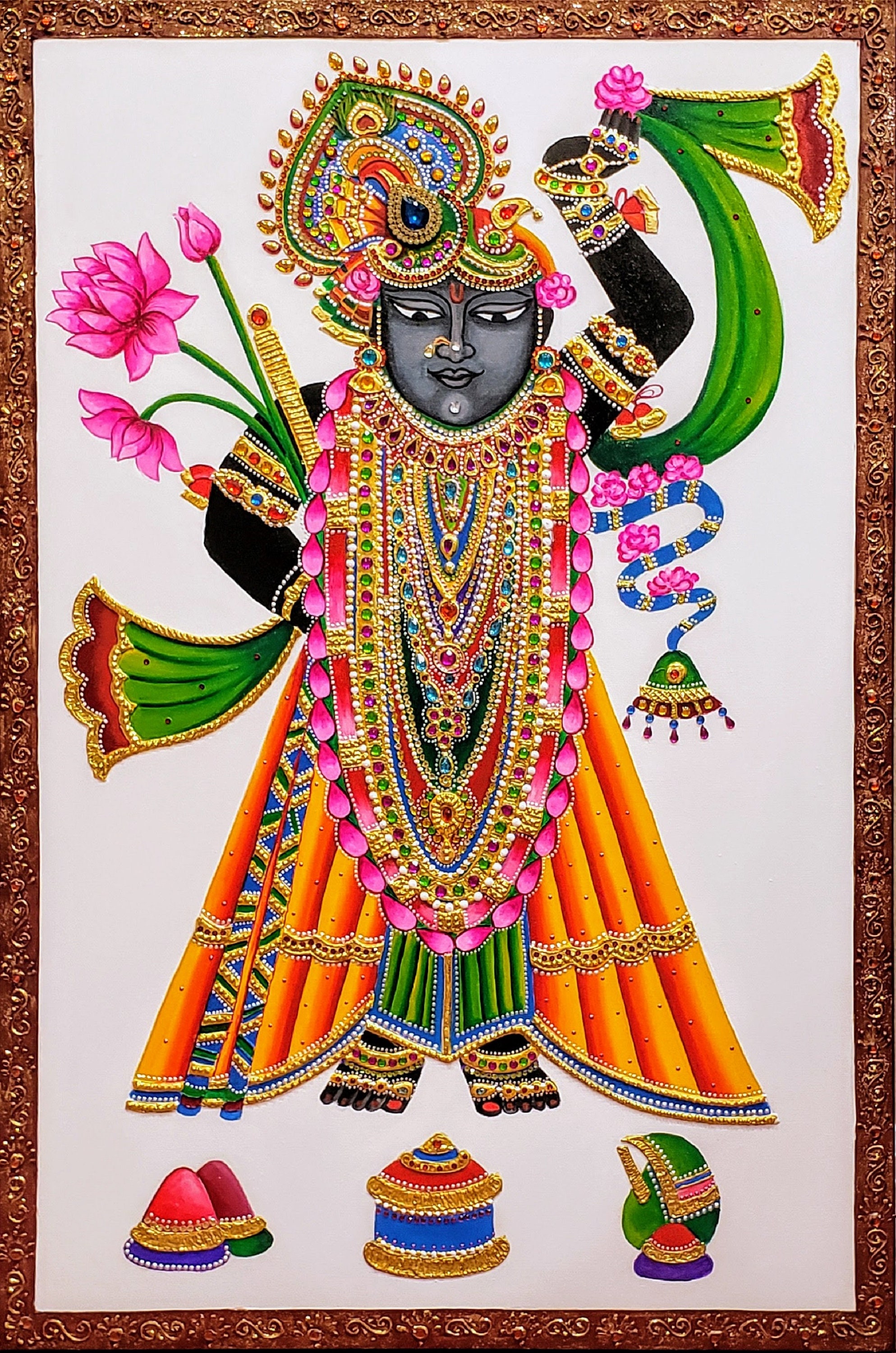 Buy Shreenathji Shrinathji Mukharvind Handpainted Krishna Online in India - Etsy Buy Shreenathji Shrinathji Mukharvind Handpainted Krishna Online in India - Etsy