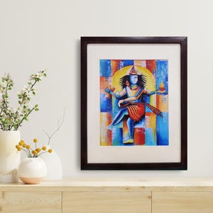 Dancing Shiva Canvas Print: Framed Hindu God Art