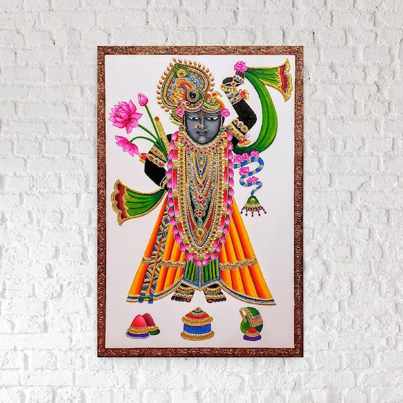 Buy Shreenathji Shrinathji Mukharvind Handpainted Krishna Online in India - Etsy Buy Shreenathji Shrinathji Mukharvind Handpainted Krishna Online in India - Etsy