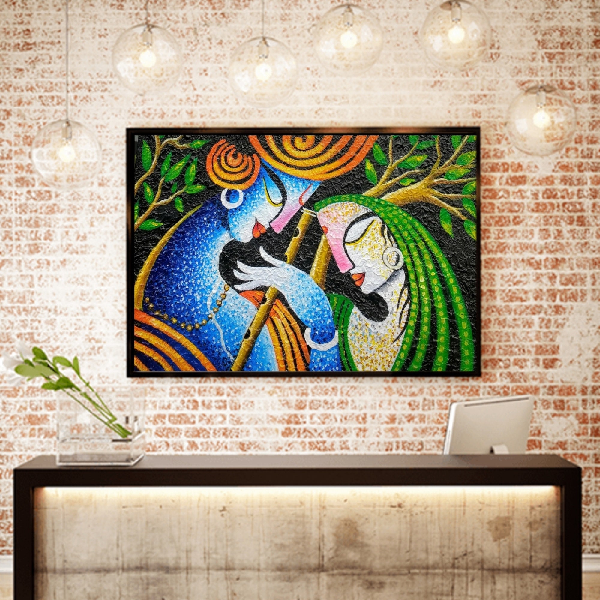 Krishna Abstract Soft Pastel Painting at Rs 3750/piece in Mathabhanga