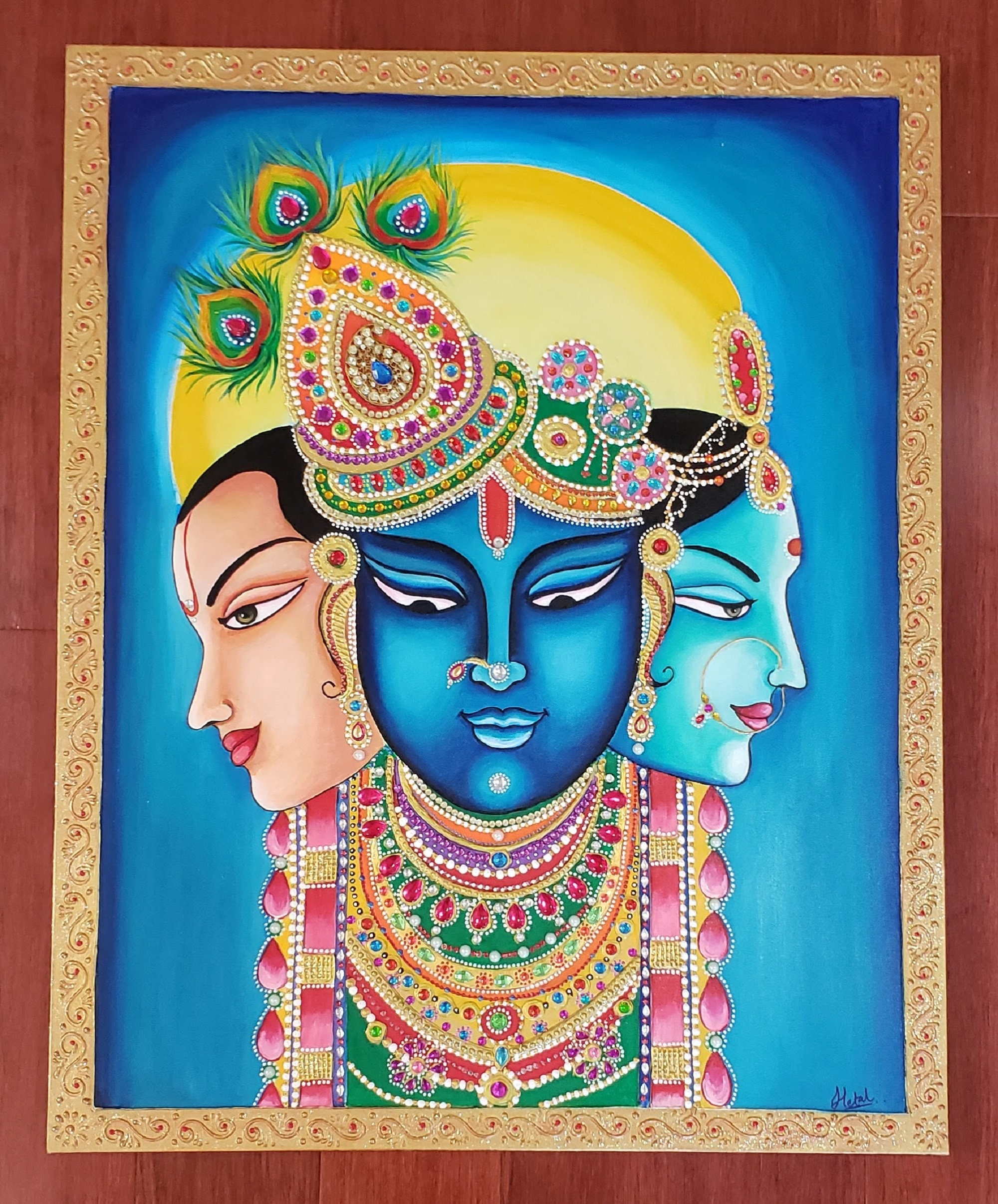 Buy Shreenathji Mahaprabhuji Yamunamaharani Handmade Art Online in India -  Etsy
