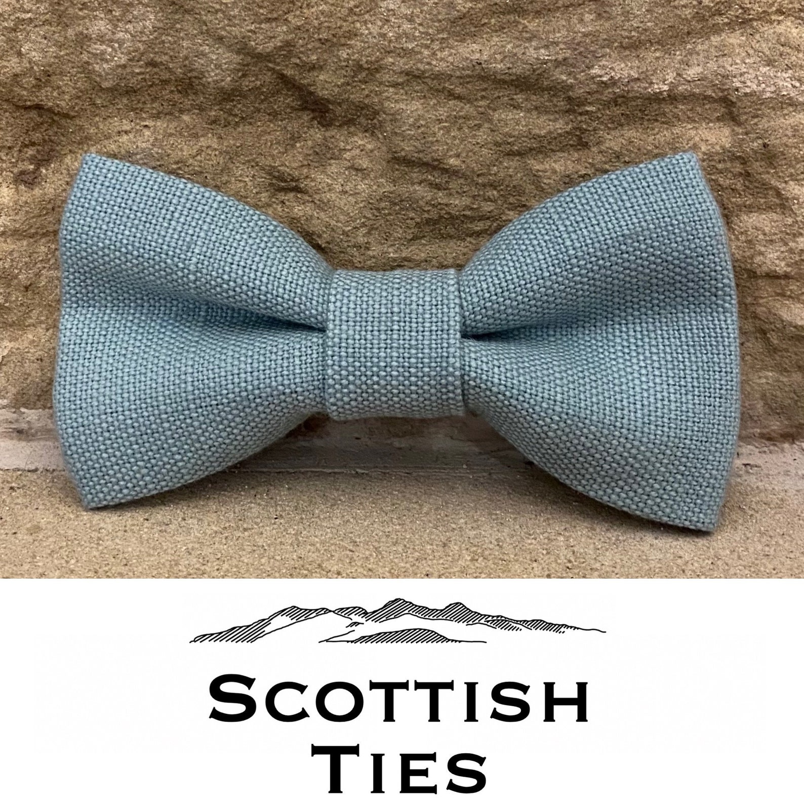 Linen Bow Tie Duck Egg Blue adult Size Pretied Etsy