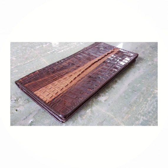 Vintage Authentic Crocodile Leather Wallet