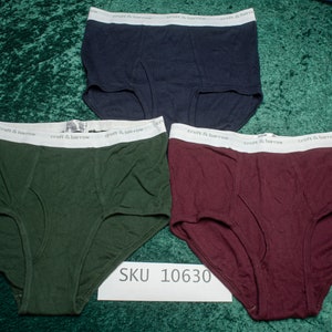 3 Croft & Barrow 36 men&#39;s full cut briefs EUC/NWOT 10630