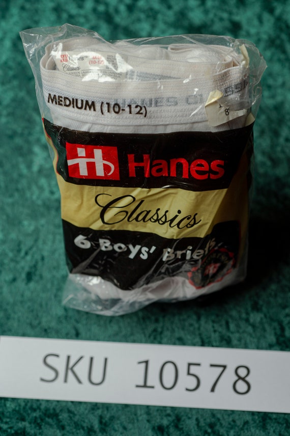 Hanes Boys' Underwear Classic Cotton Briefs underwear 6Pk. SIZE M 10-12