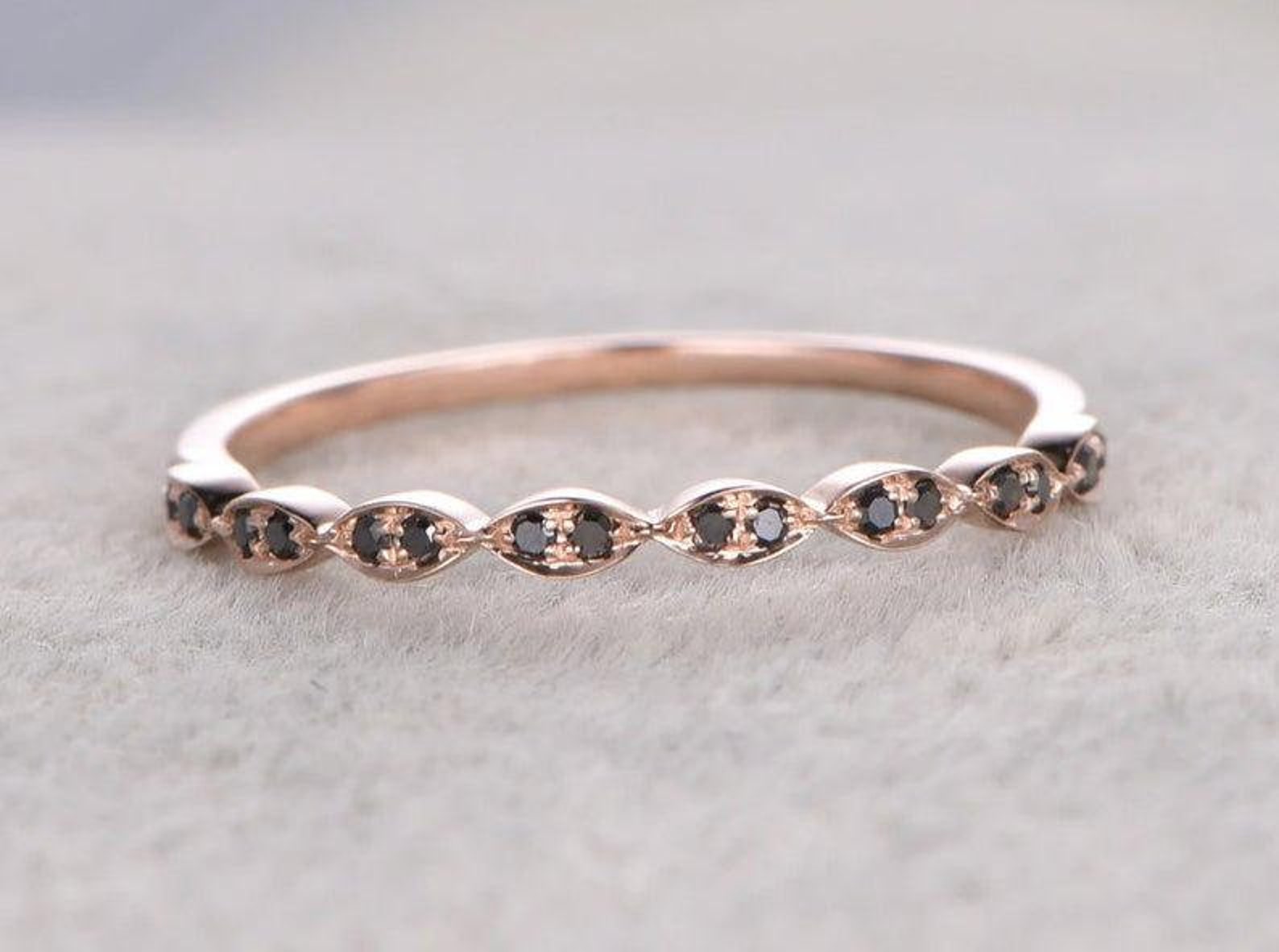 black sapphire ring womens